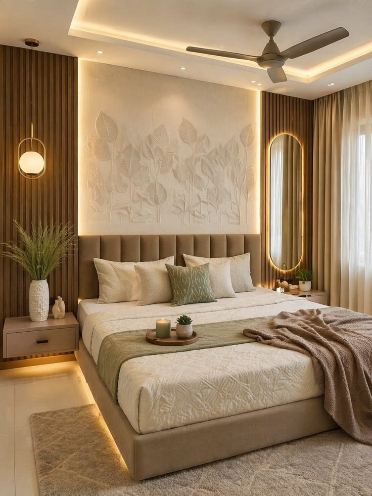 Cozy Warm Bedroom Aesthetic _ Modern Neutral Bedroom Decor