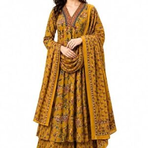 Libas Women Floral Printed Kurta with Trousers & Dupatta